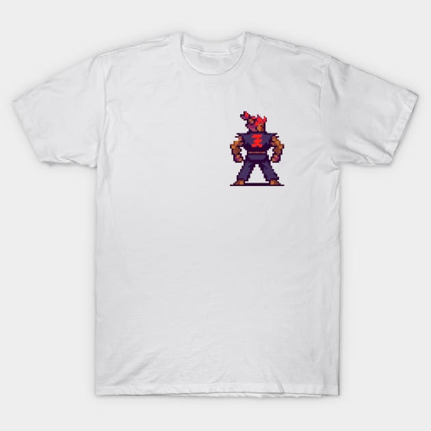 Akuma 8 bit T-Shirt by Kopi Aiko Art